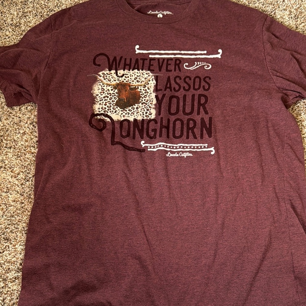 Leopard Print Graphic Maroon T-Shirt